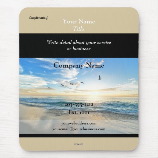 Beach Theme Promotional Mousepad HAMbyWG Muismat (Voorkant)