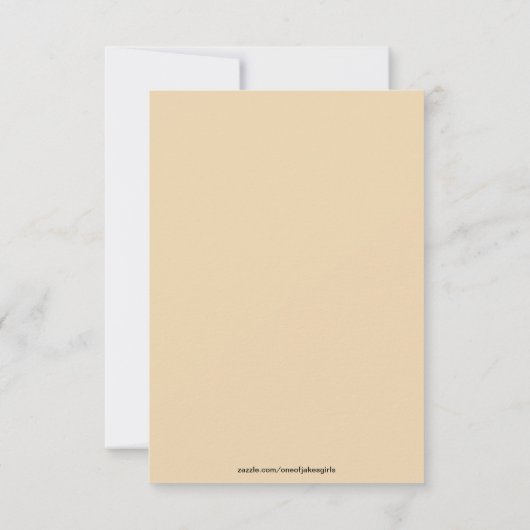 Beach Theme Response Card - Landscape RSVP Kaartje (Achterkant)