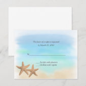 Beach Theme RSVP-kaarten RSVP Kaartje (Voorkant / Achterkant)