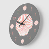 Beach Theme Scallop Shell Grote Klok (Hoek)