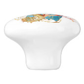 Beach Theme Seahorse Waterverf Art keramische Knoo Keramische Knop (Zijkant)