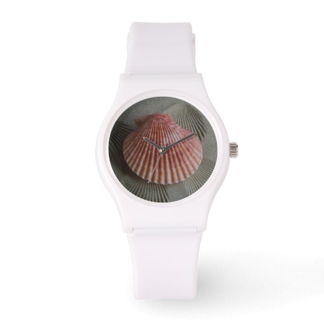 Beach Theme Seashell horloge (Voorkant)