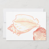 Beach Theme Seashell Weddenschap Kaart (Achterkant)