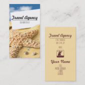 Beach Theme Travel Agency Visitekaartje (Voorkant / Achterkant)