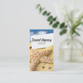Beach Theme Travel Agency Visitekaartje (Staand voorkant)