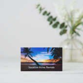 Beach Theme Vacation Specialist Visitekaartje (Staand voorkant)