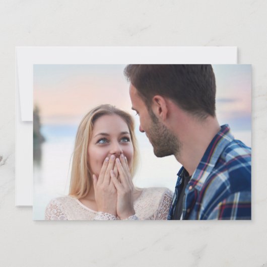 Beach Theme Verloving Aankondiging foto (Achterkant)