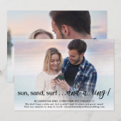 Beach Theme Verloving Aankondiging foto (Voorkant / Achterkant)