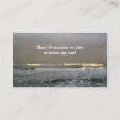 Beach Theme Visitekaartje Contactkaartje (Achterkant)