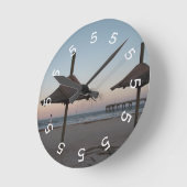 Beach Theme Wall Clock van 5 uur Ronde Klok (Hoek)