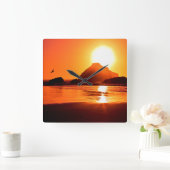 Beach Theme Wall klok (Huis)