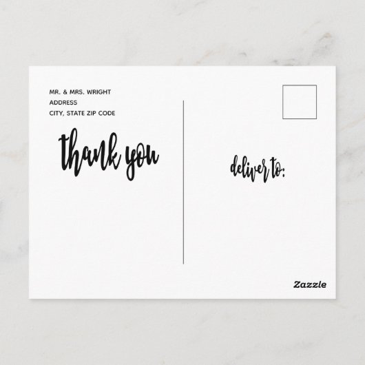 Beach Theme Weddenschap Bedankt Briefkaart (Achterkant)