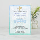 Beach Theme Weddenschap Kaart (Staand voorkant)