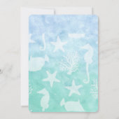 Beach Theme Weddenschap Kaart (Achterkant)