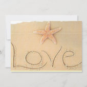 Beach Theme Weddenschap Kaart (Achterkant)