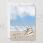 Beach Theme Weddenschap Kaart (Achterkant)