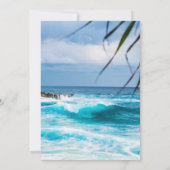 Beach Theme Weddenschap Kaart (Achterkant)