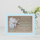 Beach Theme Weddenschap Kaart (Staand voorkant)