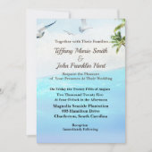 Beach Theme Weddenschap Kaart (Voorkant)