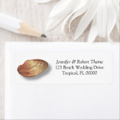 Beach Theme Weddenschap nodigt envelop zelf-hechtm Etiket (Insitu)