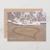 Beach Theme Weddenschap Save the Date Briefkaart (Voorkant / Achterkant)