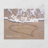 Beach Theme Weddenschap Save the Date Briefkaart (Voorkant)