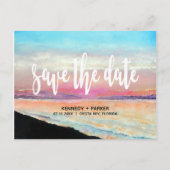 Beach Theme Weddenschap Save the Date Briefkaart (Voorkant)