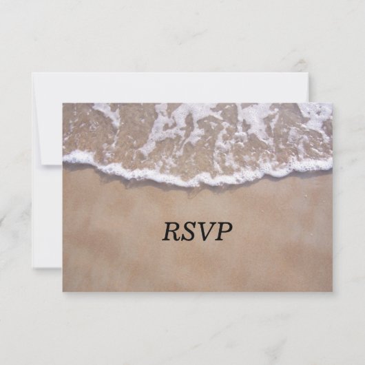Beach Theme Weddenschapskaart RSVP Kaartje (Achterkant)