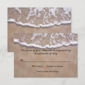 Beach Theme Weddenschapskaart RSVP Kaartje (Voorkant / Achterkant)