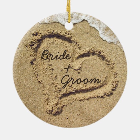 Beach Theme Wedding Ornament (Achterkant)