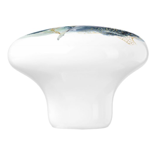 Beach Theme Zee Otter Waterverf Art keramische Kno Keramische Knop (Zijkant)