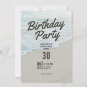 Beach Themed Birthday Party Invitation (Voorkant)