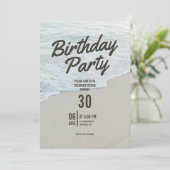 Beach Themed Birthday Party Invitation (Staand voorkant)