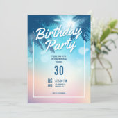 Beach Themed Birthday Party Invitation (Staand voorkant)