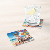 Beach themed for Siamese Cat lovers Kartonnen Onderzetters (Insitu)