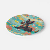 Beach themed for Siamese Cat Lovers Party Papieren Bordje (Gekanteld)