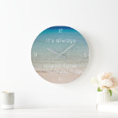 Beach Themed, Island Time Clock Grote Klok (Huis)