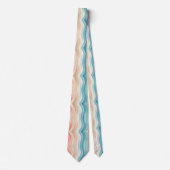 Beach Themed Watercolor Stripes Neck Tie Stropdas (Voorkant)