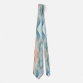 Beach Themed Watercolor Stripes Neck Tie Stropdas (Voorkant)