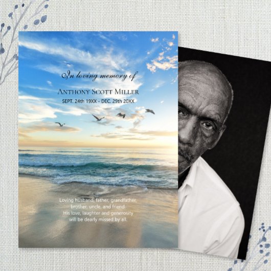 Beach Themorial Memory card Visitekaartje