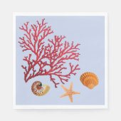 Beach themparty paper inapkins servet (Voorkant)