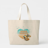 Beach Therapy Flip Flops in the sand Grote Tote Bag (Achterkant)