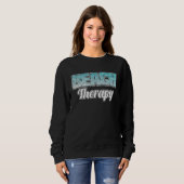 Beach Therapy Stylish Blue Ocean Water Ripple Desi Trui (Voorkant volledig)