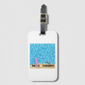 Beach Therapy Surfplank Zomer Esthetische Poster Bagagelabel (Voorkant (verticaal))