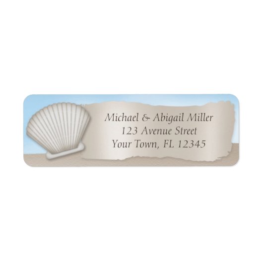 Beach-Thereed Return Address Labels (Voorkant)