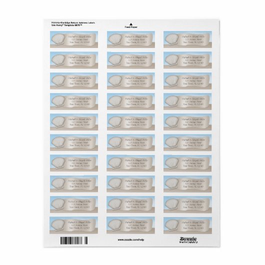 Beach-Thereed Return Address Labels (Full Sheet)