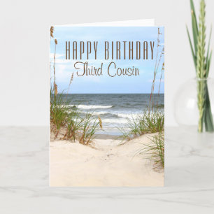 Beach Third Cousin-verjaardagskaart Kaart