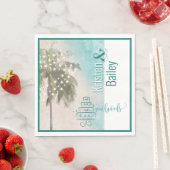 Beach Thleding Wedding Paper Napkins Servet (Insitu)