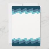 Beach Thleed Bridal Shower Invitation - Blue Wave Kaart (Achterkant)