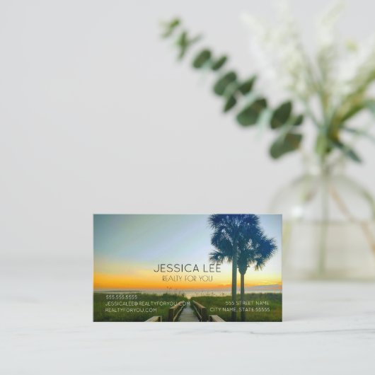 Beach Thleed Business Cared Visitekaartje (Staand voorkant)